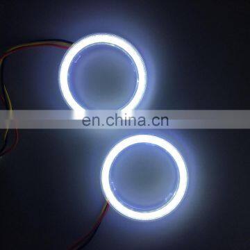 Dual Color COB LED Angel Eye Halo Ring White Yellow photo-2
