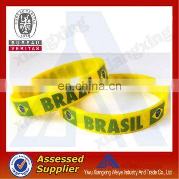 Fashion single custom motivational silicone wristbands