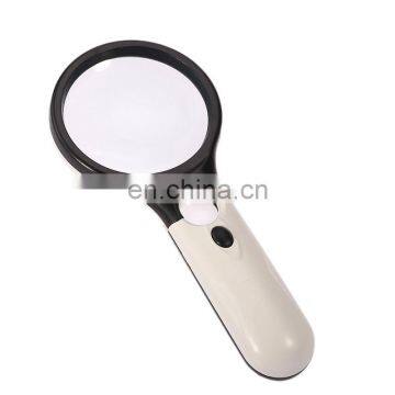 3 LED Reading Magnifying Glass 3X 45X Handheld Magnifier