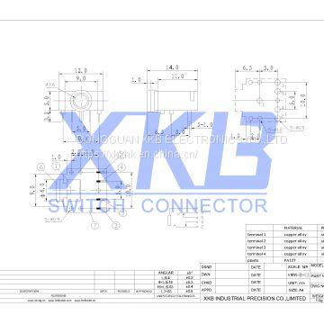 External Dimensions W14.0X12.0XH5.0 Through Hole 3.5 Headphone Jack photo-5