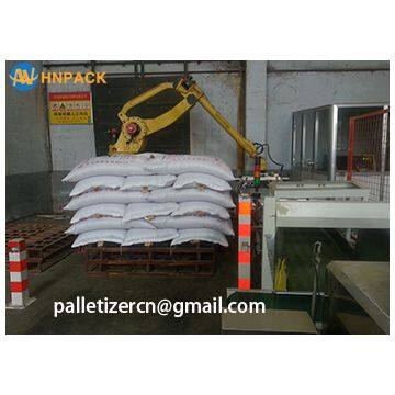 Hennopack fully automatic Corn starch, feed, cement, titanium powder, flour, rice Bag Robot Palletizer