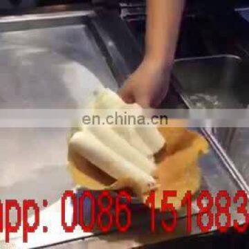 Single Square Cold Plate Fried Rolled Ice Cream Machine With Shelf