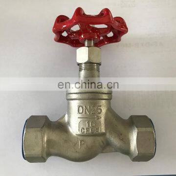 J11W Low pressure stainless steel reduced port globe valve with locking female thread end stainless steel globe valve