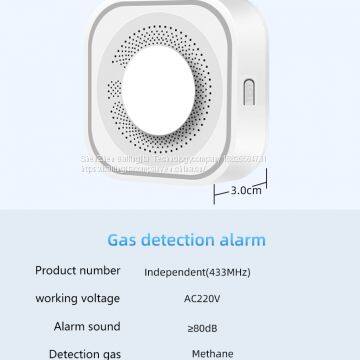 433mhz Wireless Networking Gas Leak Detector Beam Gas Sensor Detector Alarm for Kitchen Cooking photo-5