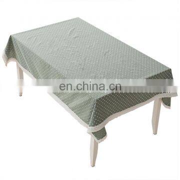 Japanese Style Simple Rectangle White Spots and Checker Handmade Design Tablecloth photo-5