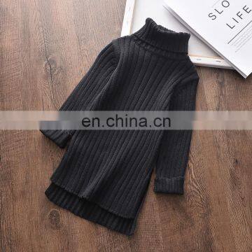 Autumn Winter Baby Toddler Children Bodycon Clothes Girls Knitted Turtleneck Sweaters Dress Long Sleeve Kids Dresses For Girl photo-5