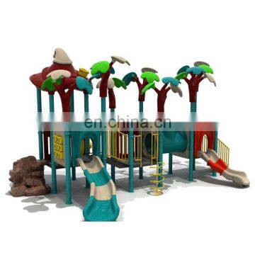 Forest style children's amusement park outdoor playground  slides