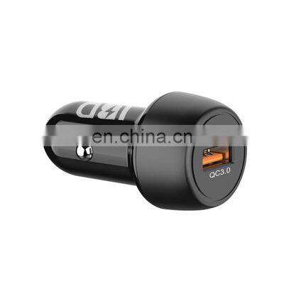 Car Single USB Socket Charger Qc 3.0 Charge 1 Port Car Smartphone Socket Charger