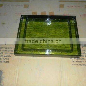 Lacquer tray, mother of pearl tray, square tray
