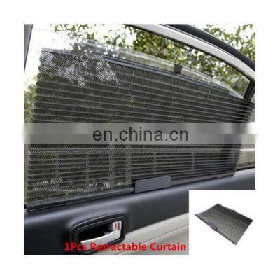 Retractable Black Windows Car Curtain 4Pcs Car Rear Side Window Sun Shade Mesh Fabric Sun Visor Shade Cover Shield Uv Protector