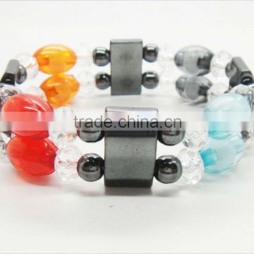 Wholesale magnetic hematite spacer plastic beads 7.25'