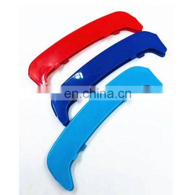 Front Grille Strips Trim 3 pcs/set M-color Front Grille Radiator Strip Trim Decoration For 3 Series E46 Grille