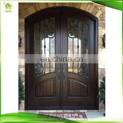 Metal Front Wrought Iron Grill Double Door Designs for Homes photo-2
