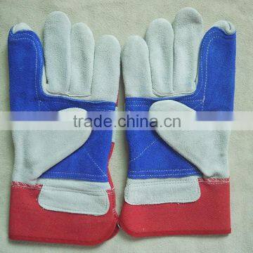 cow spilt leather working gloves/industrial gloves/mechanic gloves/safety and protection gloves for workers