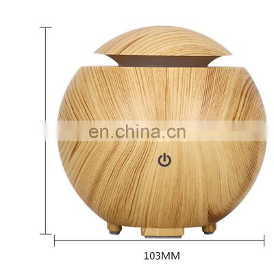 Hot Sale 160ml Electric Wood Grain Colorful Night Light Room Freshener Aroma Humidifier Coolmist