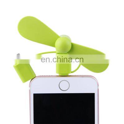 3 in 1 8 Pin USB Lighting Portable Charge Custom Logo Mini Smart Cell Phone Fan