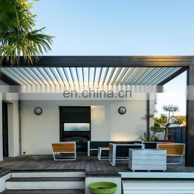 Modern Luxury Motorised Outdoor Garden Gazebo Roof Bioclimatic Outdoor Aluminium Louvre Pergola photo-4