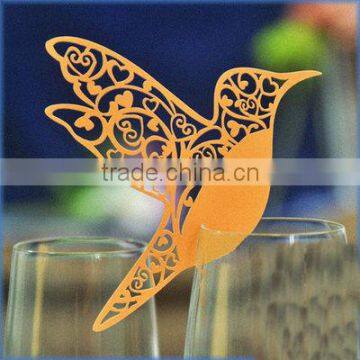 New Ideas Bird Shape Mark Table Number Wine Glass Place Card for Wedding Party