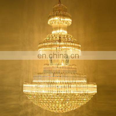 Large Hotel Lobby Luxury Pendant Lamp Crystal Chandelier LED Pendant Light photo-4