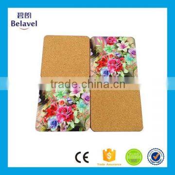 Wholesale cheap printed custom cork mat wooden mdf coaster