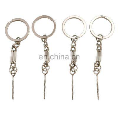 Fashion High Quality Metal Split Ring With Chain And Screw