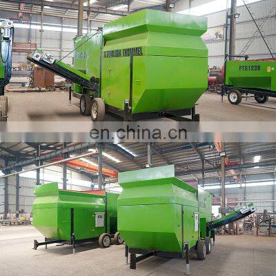 High Performance Factory Price Rotary Topsoil Drum Sifter Sieve Machine Mobile Topsoil Trommel Screen photo-4