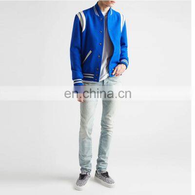 High Quality Stain Varsity Jacket Baseball Letterman Varsity Bomber Jacket for Men Women Fashionable Button Type Varsity Jacket photo-3