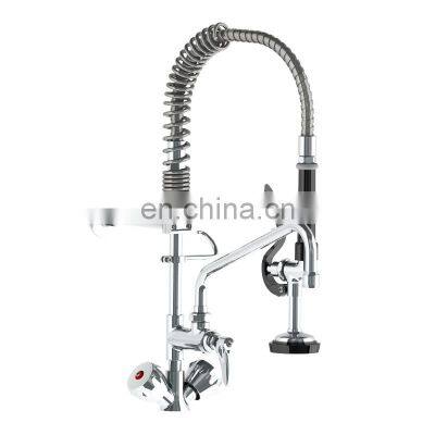 Pre-Rinse Shower Short Height Double Lever, Single Hole, Deck Mount - 4.50 GPM Spray Valve in Beat Price From Manufacture photo-4