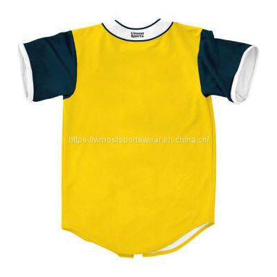 Polyester Custom Baseball Jersey With Full Buttons Style photo-2