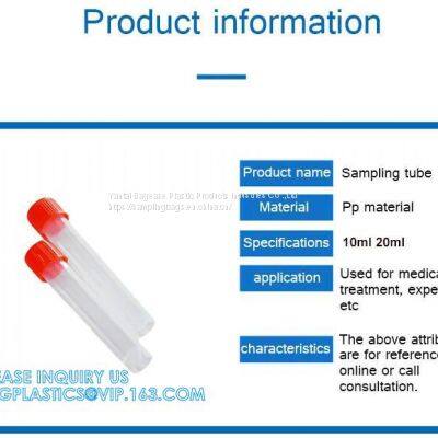 Medical Plastic Disposable Virus Blood Sampling Tubes, Medical Disposable Plastic Virus Sampling Tube photo-3