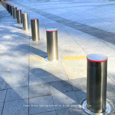 UPARK Car Parking Spaces Private Area 304 Stainless Steel Automatic Bollards With Mini Box