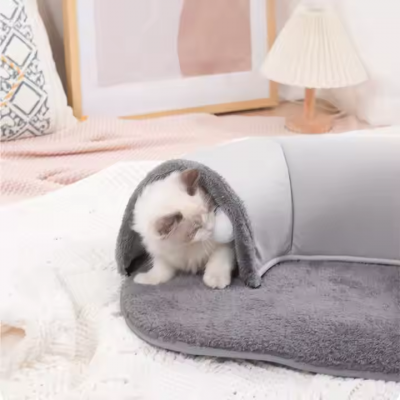 Meow Love All-in-one Eco-friendly Warm Pet Bed Multifunctional Cat Toy Nest Cat Tunnel Runway Play Sleep photo-3