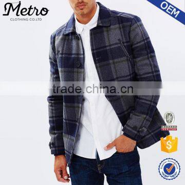 OEM Wholesale Mens Outwear Check Jackets