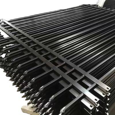 Fence de jardim de fácil instalação, feita de aço metálico, com estacas e paliçadas, quadros de postes de aço carbono para uso em casas, fazendas e jardins