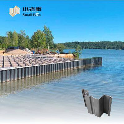 Laje de pilar plástica de PVC de nível industrial leve, laje de pilar de vinil, laje de pilar anti-UV do tipo U, tipo U