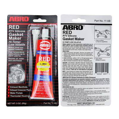 ABRO Red RTV Silicone Gasket Maker for Automotive Applications Intake and Exhaust Manifolds, Headers, and Thermostat Housings. photo-2