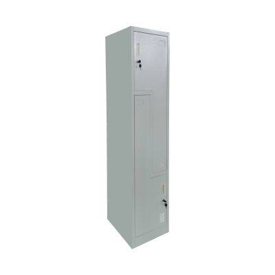 Z Shape Metal Locker 2 Door Clothing Storage Cabinet Lockers
