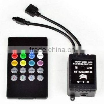 DC12V IR Music Controller With 20 Keys Remote for RGB LED Strip Light photo-2