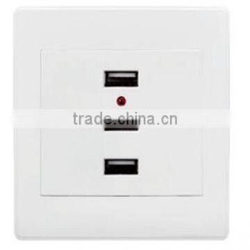 Child Protected 250V 10A 3 USB Wall Socket Outlets/Cell Phone Outlet/3 USB Receptacle Socket Outlet photo-4