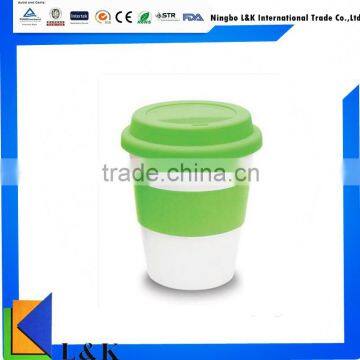 promotional PP coffee mug, plastic cup with lid