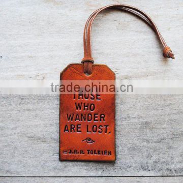 High quality debossed luggage tag