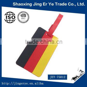 different country wholesale personlized pvc German flag German tourism luggage tags