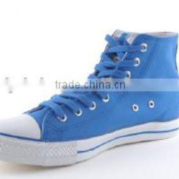 High cut vulcanized canvas shoes/China factory canvas shoes