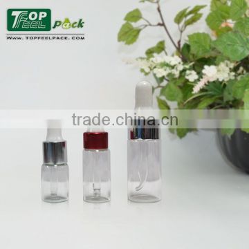 Cosmetic clear glass dropper bottle 10ml 5ml 3ml with childproof dropper