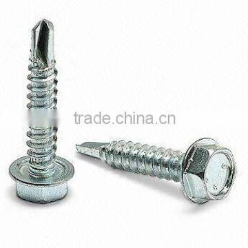 galvanized hex head self driling screw with EPDM washer