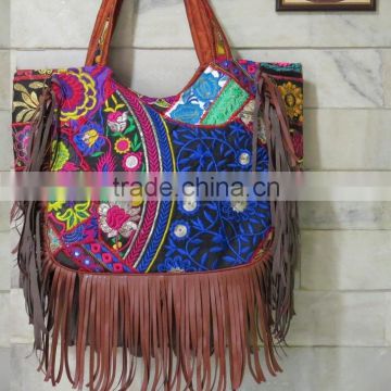 Ethnic Bohemian shoulder Bag Handicraft Beaded Patch Hobo Bags Gypsy Sachel