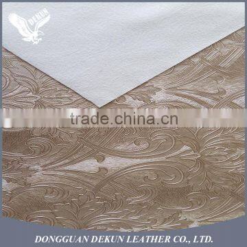 0.8mm thickness polyester decoration PVC synthetic leather