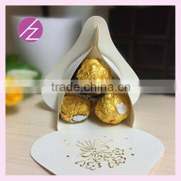 Party Decoration Sweet Love special shaped design pearl Paper Gift Wedding Party Favor Gift Box hollow Candy Box With Ribbon