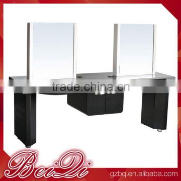 Black Classic Salon Station Excellent Quality Mirror Double Hair Dressing Salon Mirror