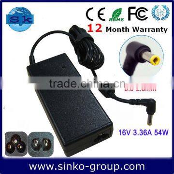 Power Adapter 100 240V 50 60 HZ For LENOVO 54W 16V 3.36A 5.5*2.5MM